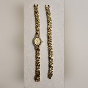 Elegant Gold and Silver Women's Bracelet Watch